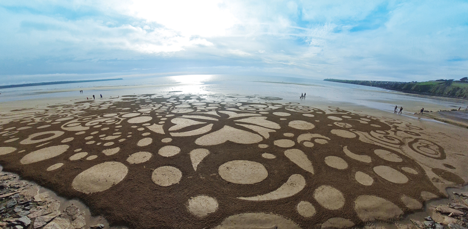 De La Salle College, Co Waterford art installation on beach