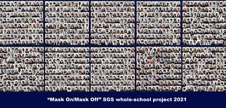 Mask On Mask Off, Sligo Grammar School photo installation