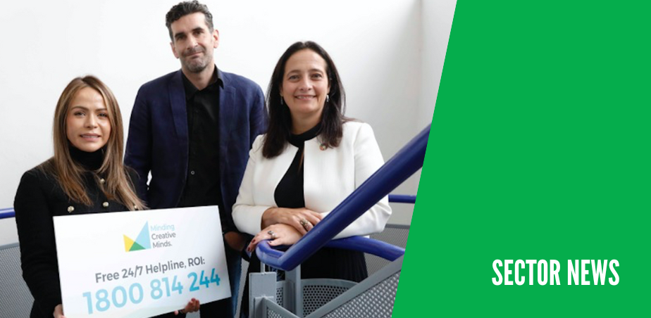 Dr Emelina Ellis, Dave Reid and Minister Catherine Martin at the Safe To Create programme announcement