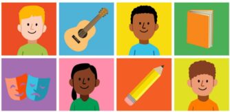 colourful illustrations by Chris Judge to celebrate 30 years of dlr Primary Arts Programme