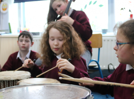 Playing the music score